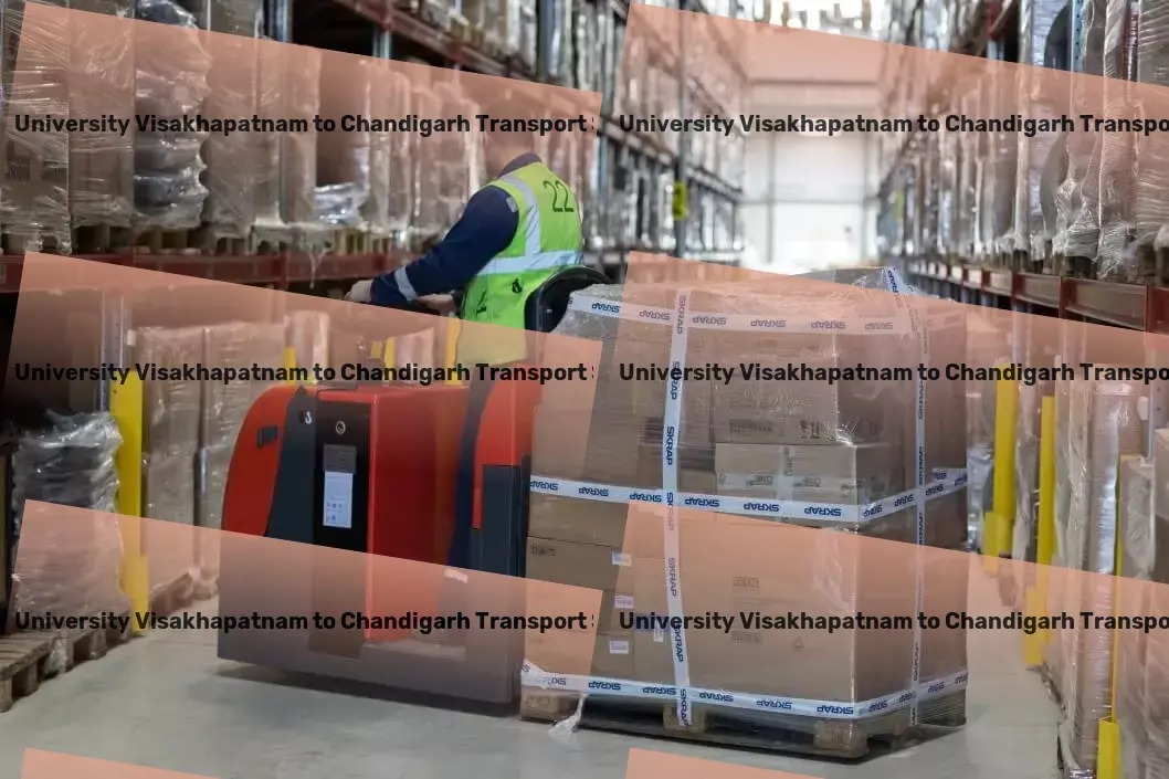 Andhra University Visakhapatnam to Chandigarh Luggage Courier Effortless shipping solutions for Indian businesses! - Professional goods logistics